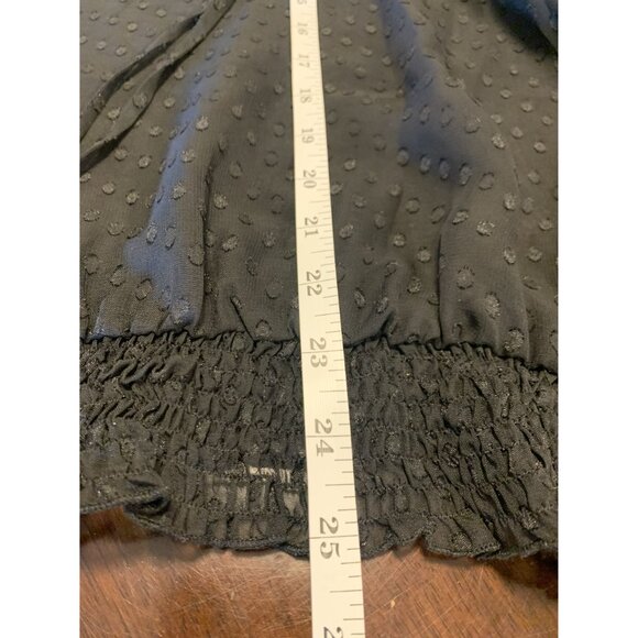 Capacity Unlimited Sheer Black Polka Dot Blouse Size M - Picture 6 of 7